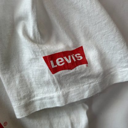 90's Levi's リーバイス 501 "GOT TO BE REAL"プリントTシャツ 白(XL)/C0968T-SO