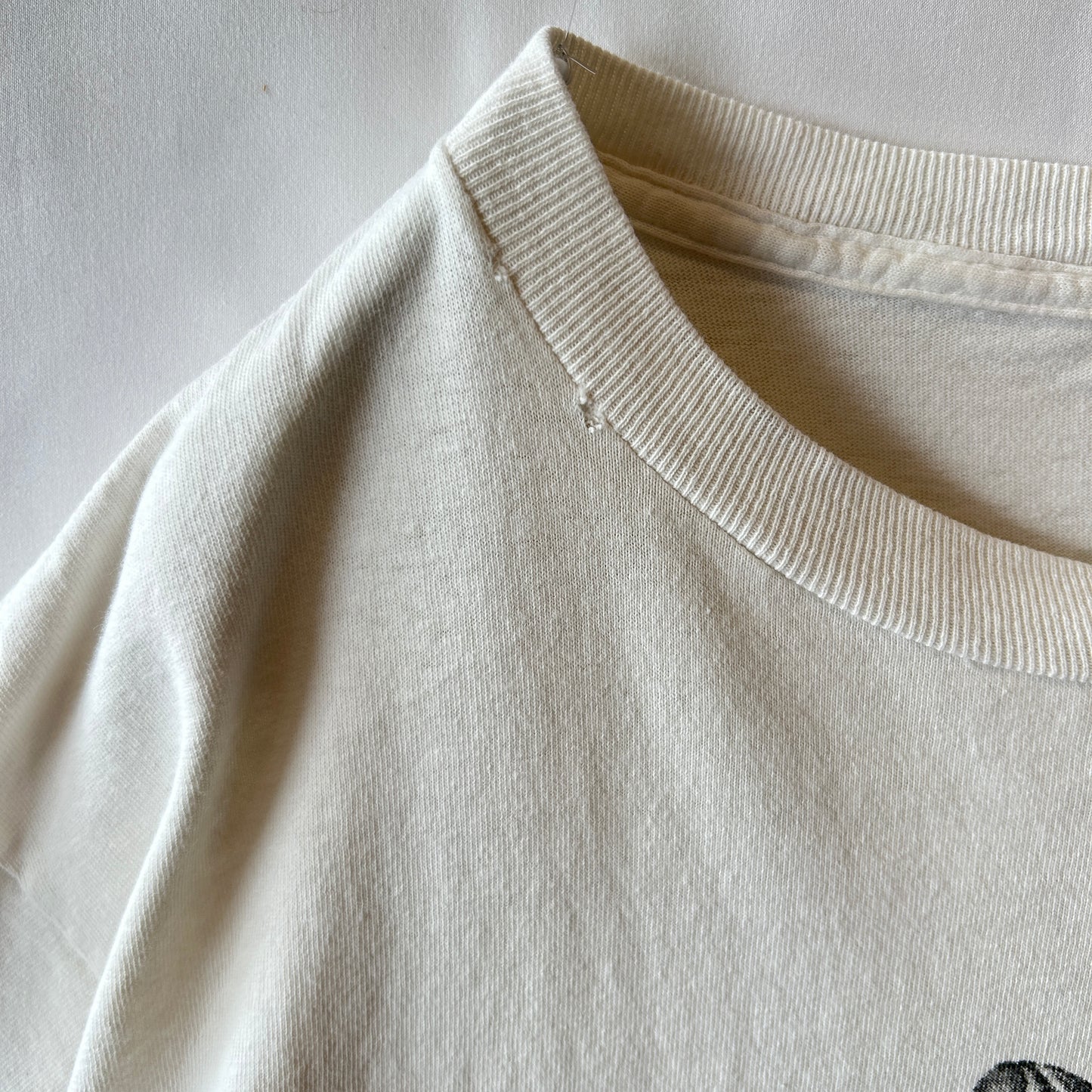 90's Levi's  リーバイス Buttoned Fly(ボタンフライ) 501 プリントTシャツ 白(XL)/C0969T-SO