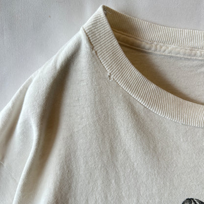 90's Levi's  リーバイス Buttoned Fly(ボタンフライ) 501 プリントTシャツ 白(XL)/C0969T-SO