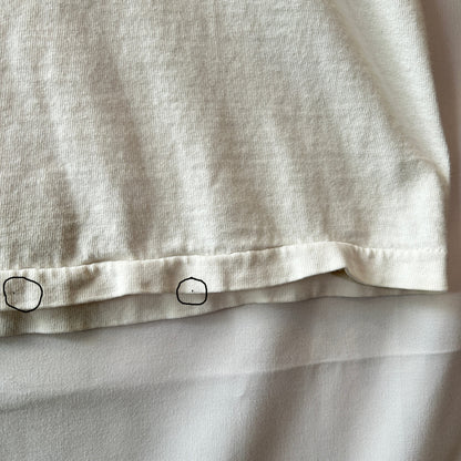 90's Levi's  リーバイス Buttoned Fly(ボタンフライ) 501 プリントTシャツ 白(XL)/C0969T-SO