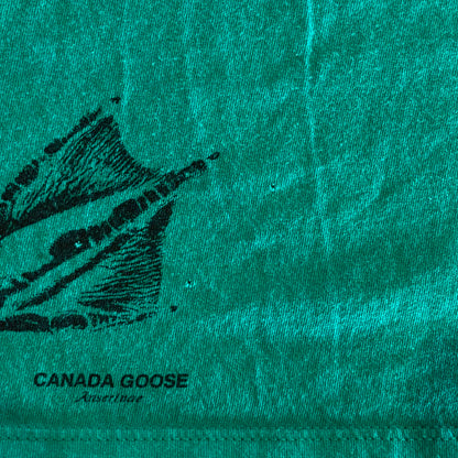 90's JERZEES  Animal 足跡T-shirt 緑 (XL)/A3842T-SO