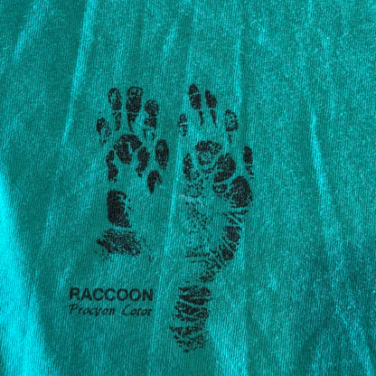 90's JERZEES  Animal 足跡T-shirt 緑 (XL)/A3842T-SO