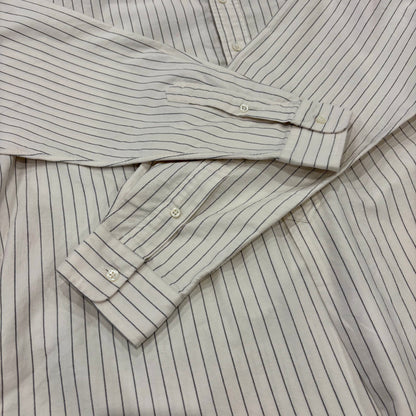 00's Ralph Lauren ラルフローレン ストライプ プルオーバー シャツ 白黒 (M)/A1595SH-SO
