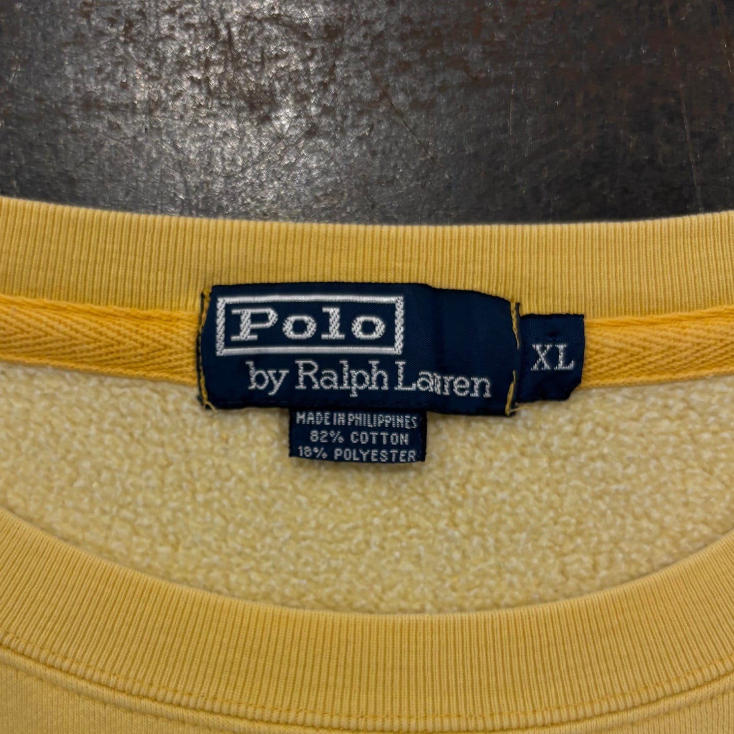 00's  Ralph Lauren  ポニー刺繍 スウェット イエロー XL /B2874S-SO