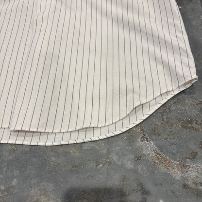 00's Ralph Lauren ラルフローレン ストライプ プルオーバー シャツ 白黒 (M)/A1595SH-SO