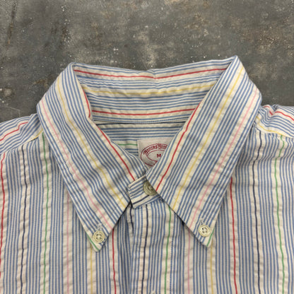 00's Brooks Brothers ブルックスブラザーズ ストライプ シアサッカーシャツ マルチカラー (M) /A8064SH-SO