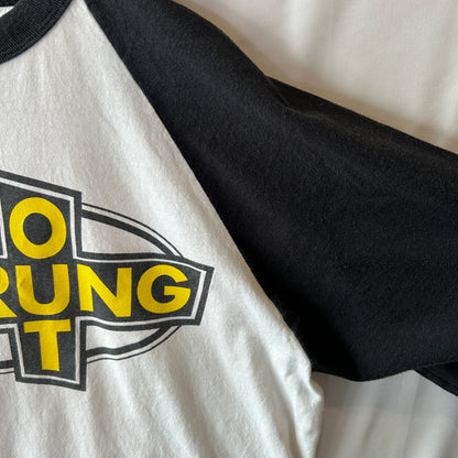 00's Strung Out ストラングアウト バンドTシャツ ラグラン FAT Wreck Chords 白黒(XL)/C0970T-SO