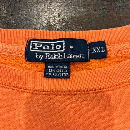 00's  Ralph Lauren  ポニー刺繍 スウェット オレンジ XXL /B1200S-SO