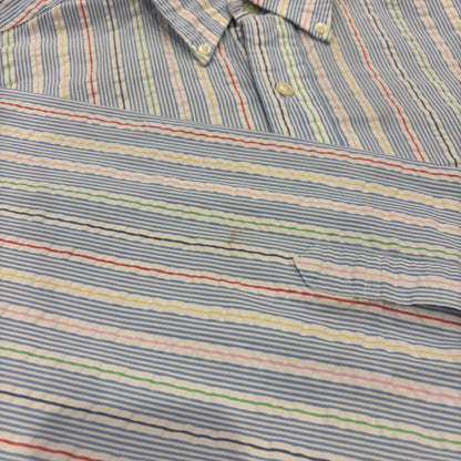 00's Brooks Brothers ブルックスブラザーズ ストライプ シアサッカーシャツ マルチカラー (M) /A8064SH-SO