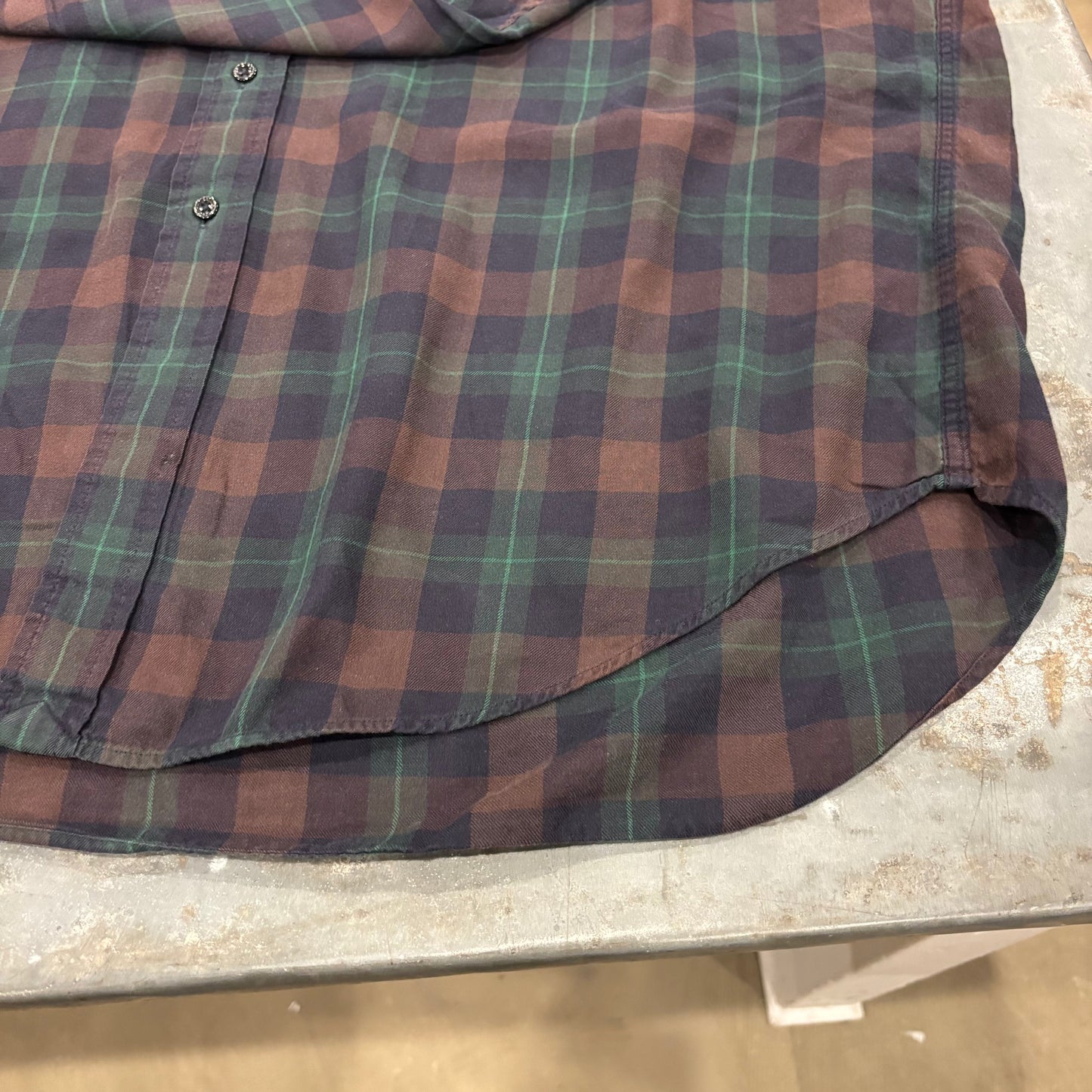 00's Ralph Lauren ラルフローレン チェックシャツ BLAKE 茶・緑 (L) /B2989SH-SO