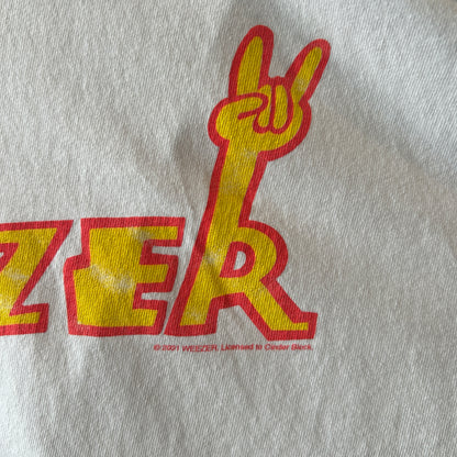 00's Weezer ウィーザー バンドTシャツ 白 Hanes(L)/C0972T-SO
