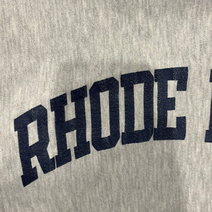 80's Champion "Rhode Island" リバースウィーブ カレッジスウェット 白 (L)/A2530S-SO