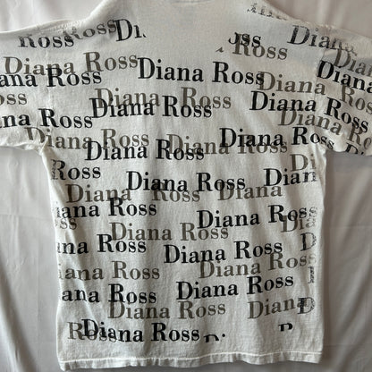90's Diana Ross ダイアナ・ロス フォトプリント 総柄Tシャツ 白 Winterland (XL)/C0973T-SO