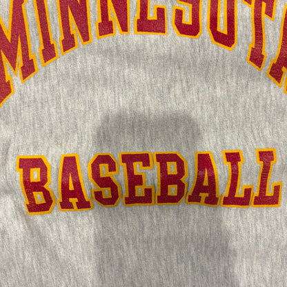 80's Champion "Minnesota Base Ball" リバースウィーブ カレッジスウェット 白 (L)/A2538S-SO