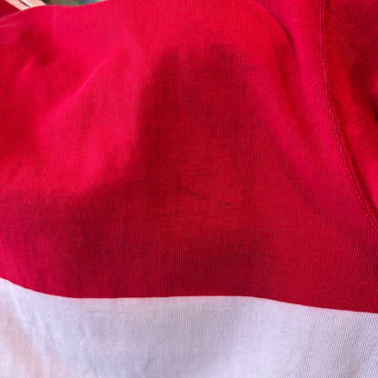 90's Polo Ralph Lauren ラルフローレン"Polo Stadium 1992"OG ラガーシャツ 赤白紺(XL)/B2385T-SO