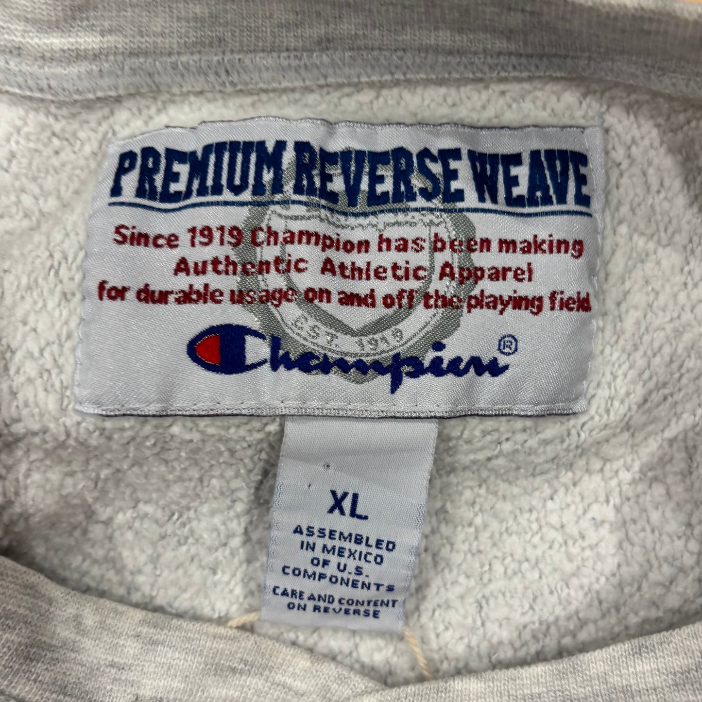 00's Champion "Indiana University" リバースウィーブ カレッジスウェット 白 (XL)/A2143S-SO