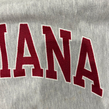 00's Champion "Indiana University" リバースウィーブ カレッジスウェット 白 (XL)/A2143S-SO