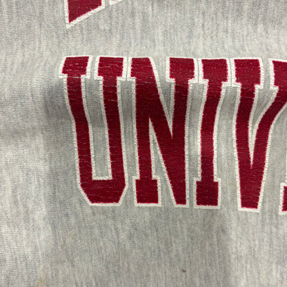 00's Champion "Indiana University" リバースウィーブ カレッジスウェット 白 (XL)/A2143S-SO