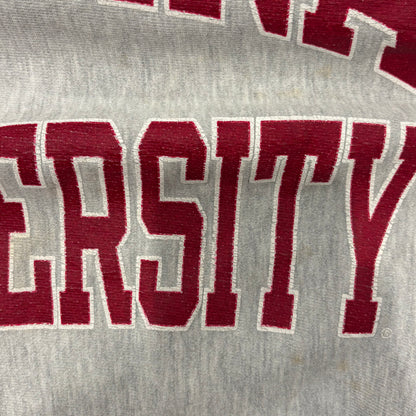 00's Champion "Indiana University" リバースウィーブ カレッジスウェット 白 (XL)/A2143S-SO