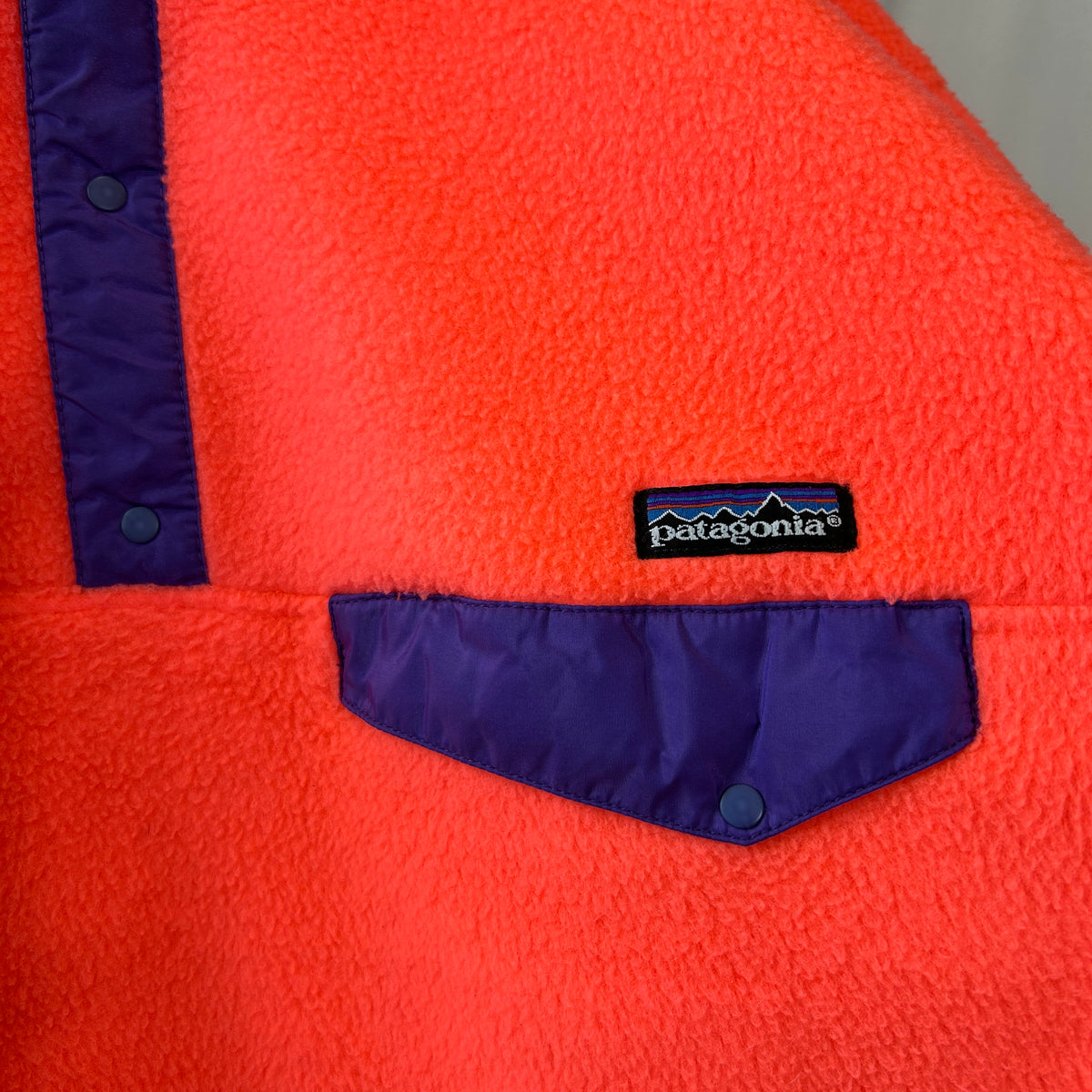 ミントコンディション 90's Patagonia パタゴニア スナップT フリースプルオーバー ピンク/パープル (L)/C1738F-SO