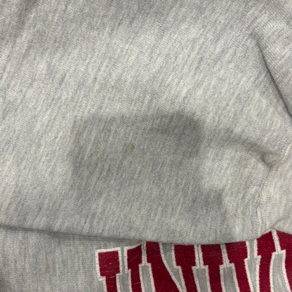 00's Champion "Indiana University" リバースウィーブ カレッジスウェット 白 (XL)/A2143S-SO