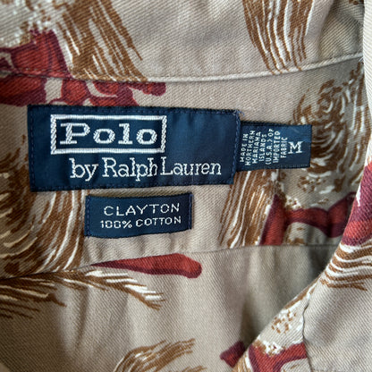 90's Polo by Ralph Lauren ラルフローレン ”CLAYTON” 100％コットン サーフィン柄 (M)/C0975SH-SO