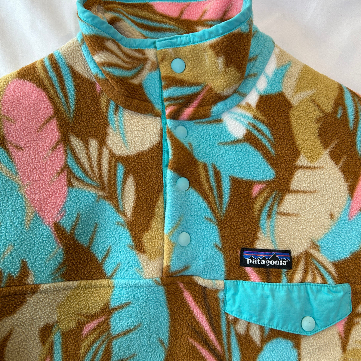 2016 Patagonia パタゴニア スナップT フリースプルオーバー Feather Dance (Women's M)/C1536F-SO