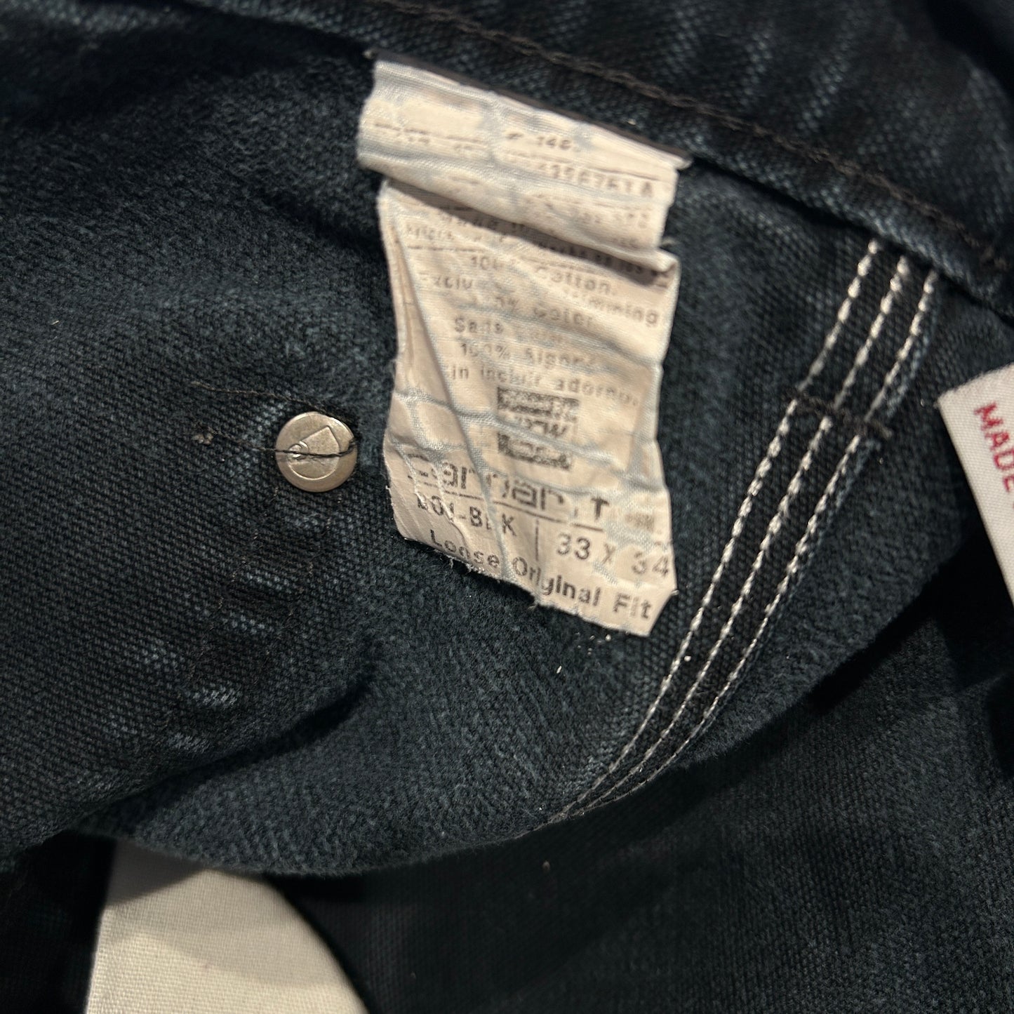 00's Carhartt カーハート B01 BLK ダブルニーワークパンツ ペインター USA製(33×34)/B3427P-SO