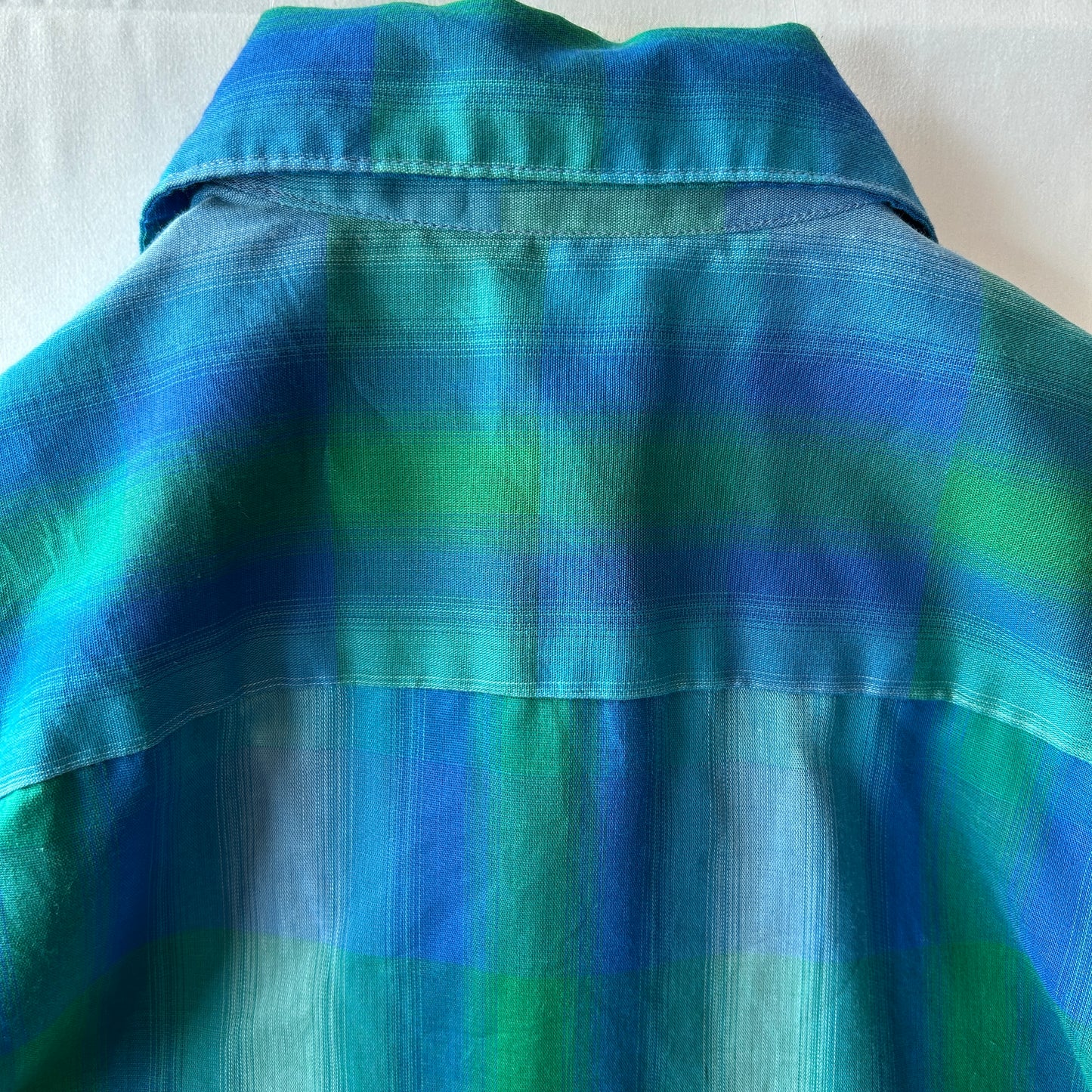 60's~70's Towncraft タウンクラフト 半袖 オープンカラーシャツ 青(M)/C0979SH-SO