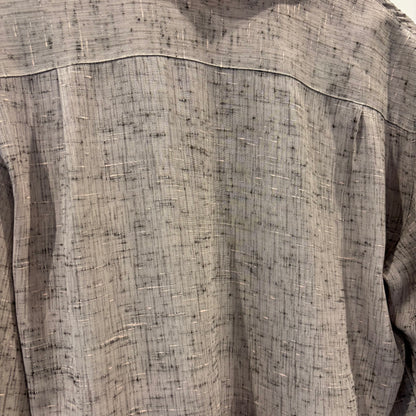 50's Unknown レーヨン ギャバジンシャツ オープンカラー  "絣" ピンク黒 (S相当)C6114S-SO