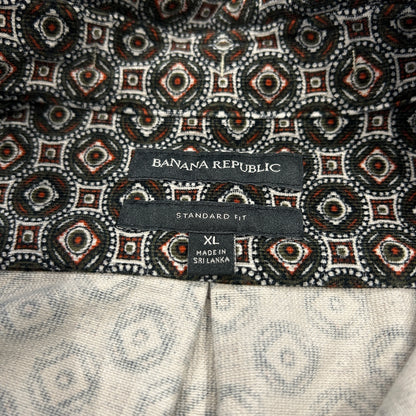 00's BANANA REPUBLIC STANDARD FIT corduroy shirt バナナリパブリック プリント コーデュロイ シャツ (XL)/A7933SH-SO