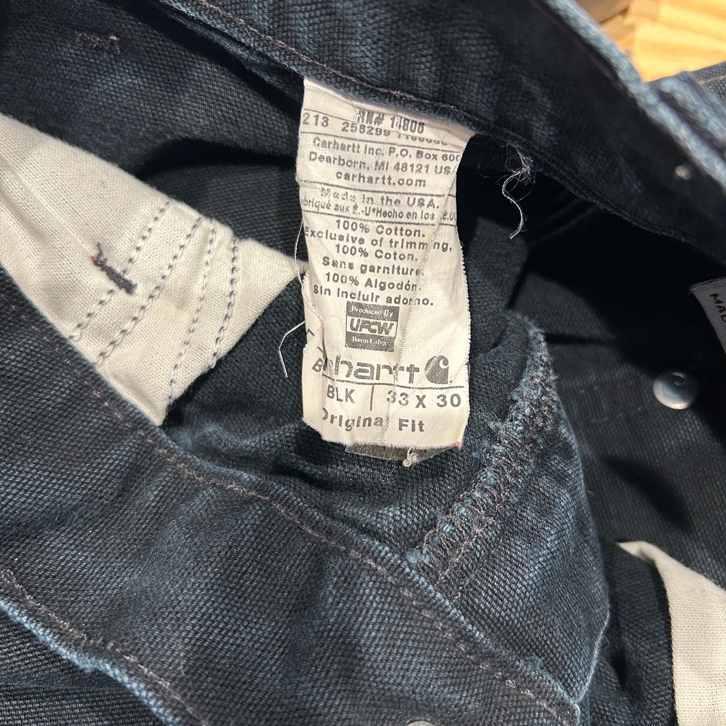 Carhartt カーハート B01 BLK ダブルニー ワークパンツ USA製(33×30)/B3428P-SO