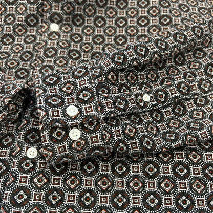 00's BANANA REPUBLIC STANDARD FIT corduroy shirt バナナリパブリック プリント コーデュロイ シャツ (XL)/A7933SH-SO