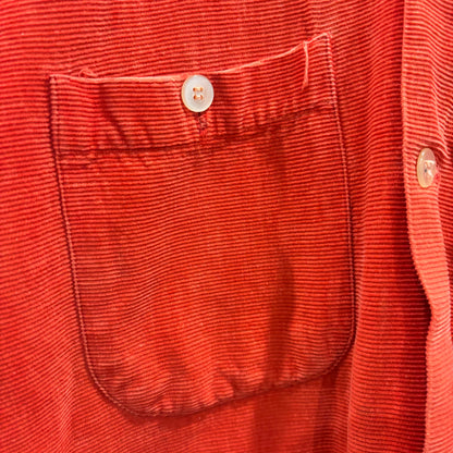 50's Campus 横畝コーディロイ オープンカラーシャツ オレンジ (S相当)/B3505SH-SO