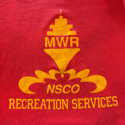 90's Champion NSCO Recreation Services Tシャツ 赤(XL)/A4503T-SO