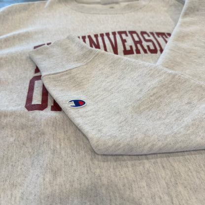 Champion Reverse Weave US企画 リバースウィーブ OKAHOMA カレッジスウェット アッシュ (L) /B4137R-SO