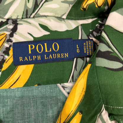 00's POLO ラルフローレン レーヨンアロハシャツ バナナ グリーン(L)/A3726SH-SO