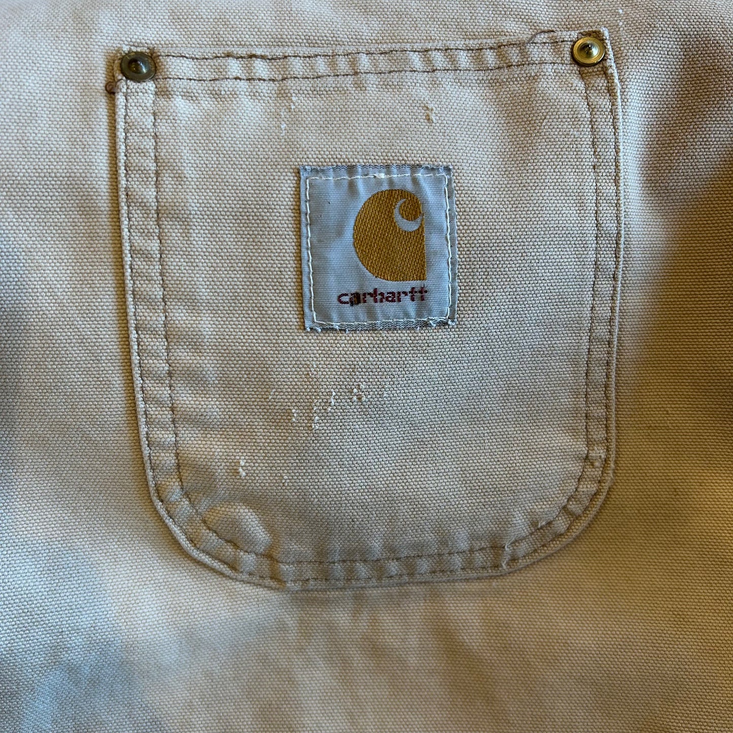 ９０’s Carhartt カーハート チョアコート フェード ベージュ(サイズ不明)/A1249O-SO