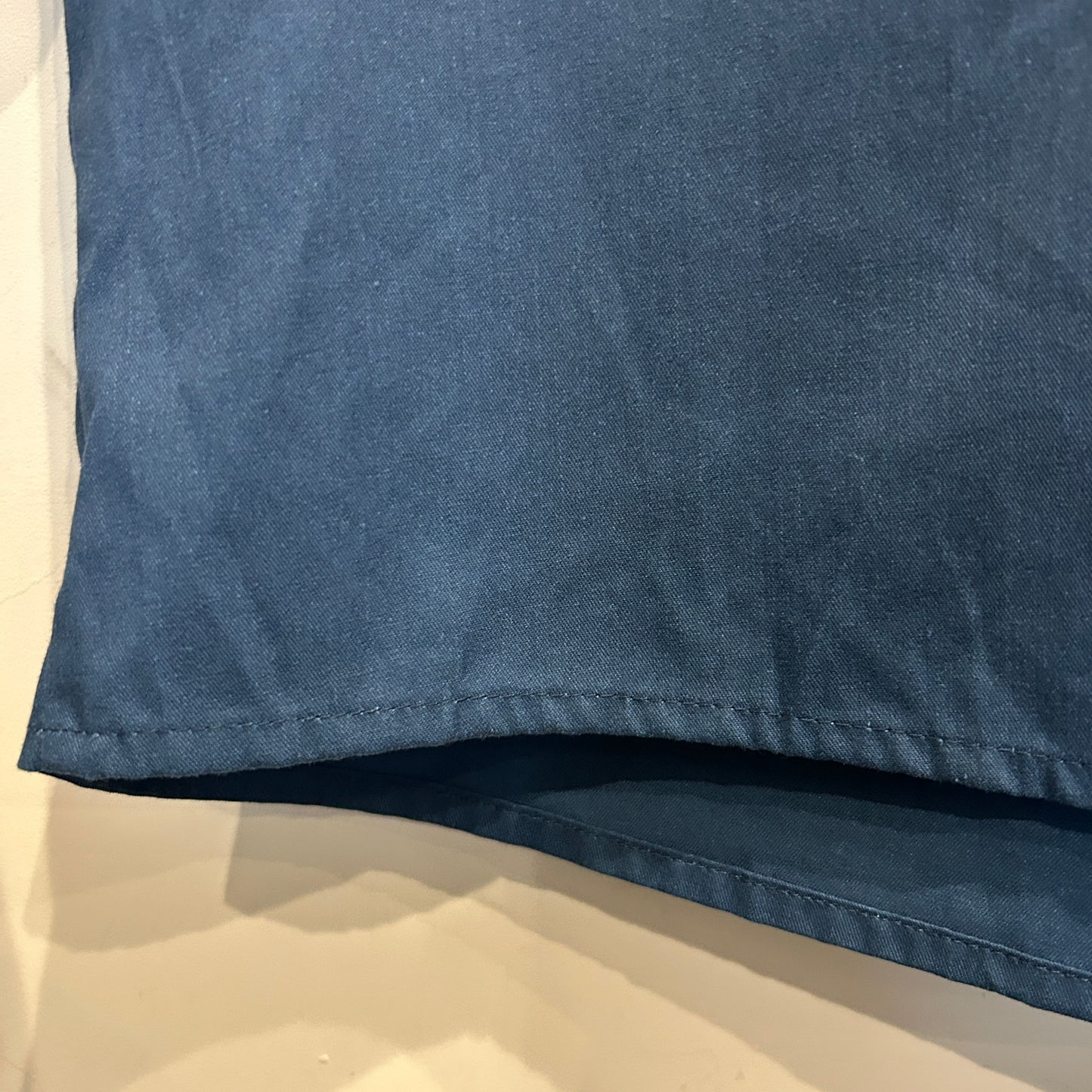 80~90's Dickies Plainedge School district ステファン 刺繍 ワークシャツ 紺 (XL)/A8003S-SO