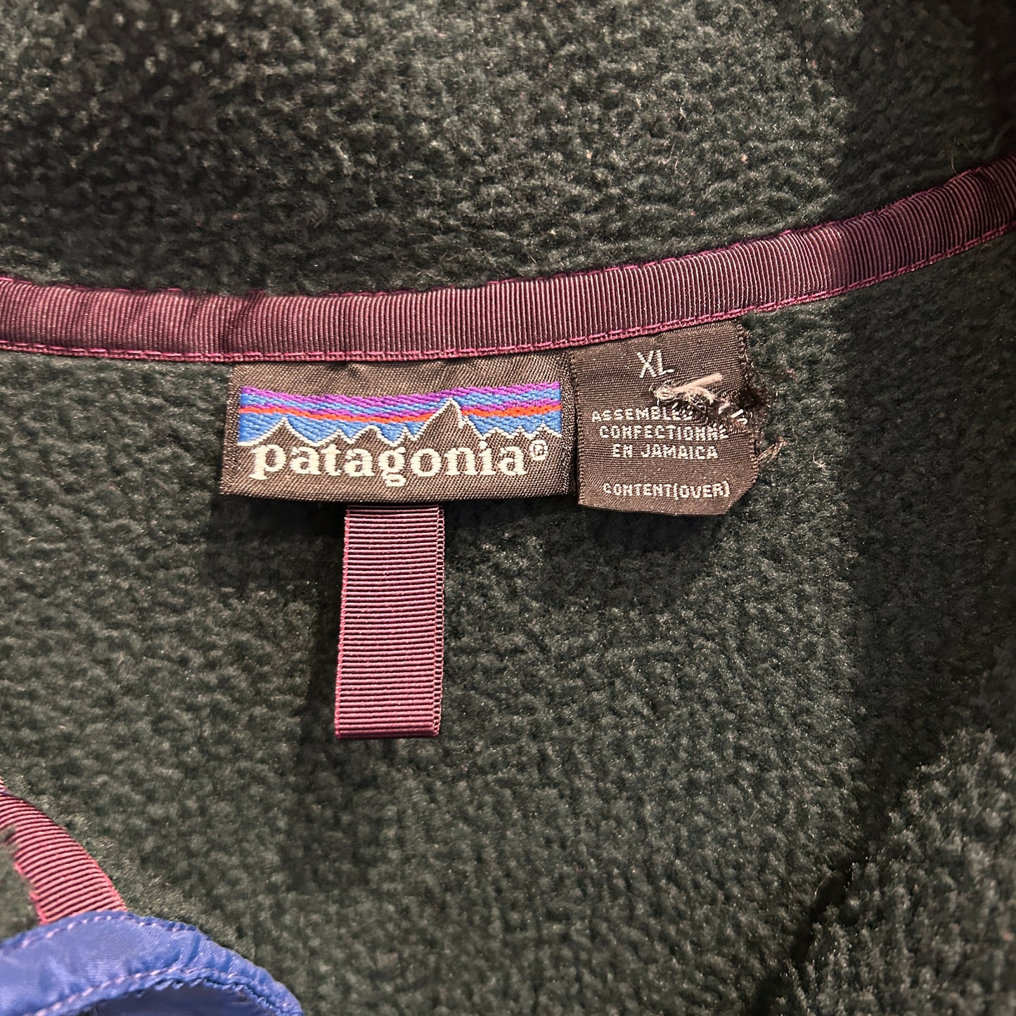 90's Patagonia synchilla Snap-T パタゴニア シンチラ スナップT 深緑 ブルー (XL)/C0097F-SO