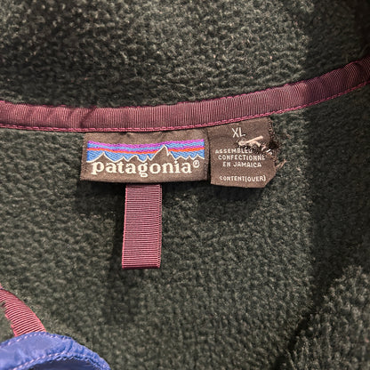 90's Patagonia synchilla Snap-T パタゴニア シンチラ スナップT 深緑 ブルー (XL)/C0097F-SO