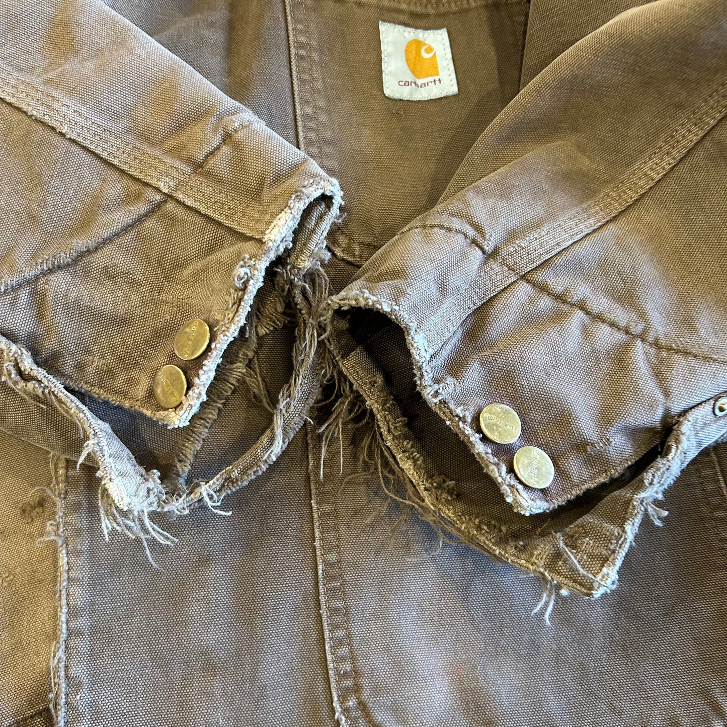 90's Carhartt カーハート チョアコート カバーオール 茶(サイズ不明)/A5877O-SO