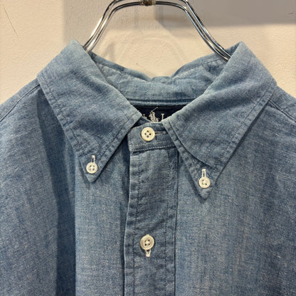 90's Ralph Lauren ラルフローレン シャンブレー・ボタンダウンシャツ USA製(L) /A7813SH-SO