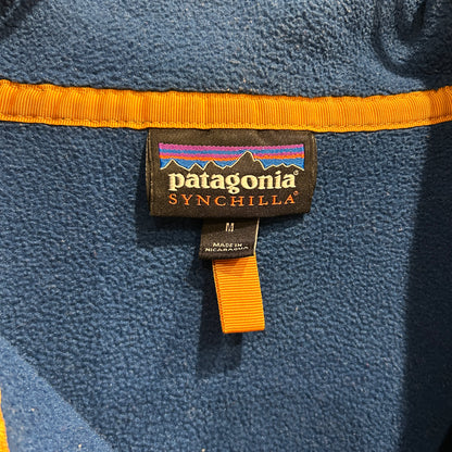 00's Patagonia synshilla Snap-T パタゴニア シンチラ スナップT 青 緑 紫(M)/C0087F-SO