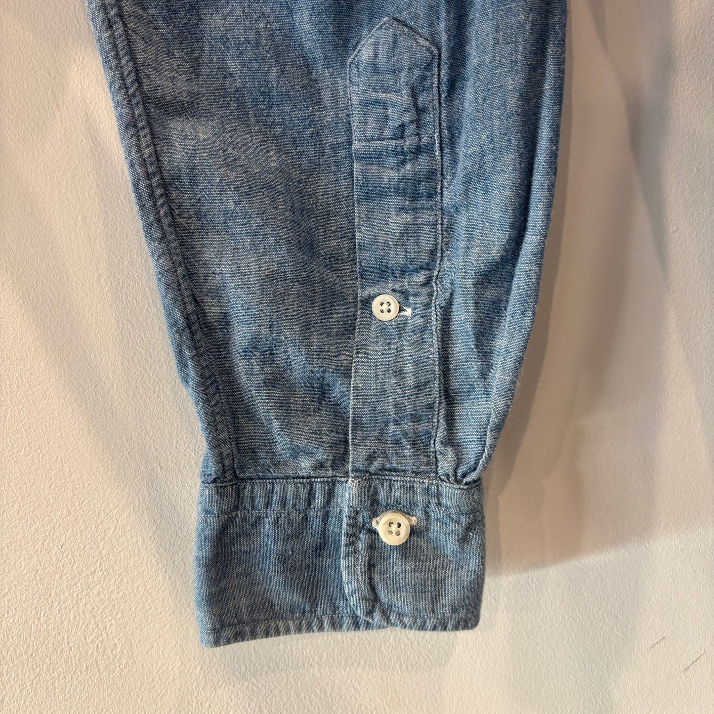 90's Ralph Lauren ラルフローレン シャンブレー・ボタンダウンシャツ USA製(L) /A7813SH-SO