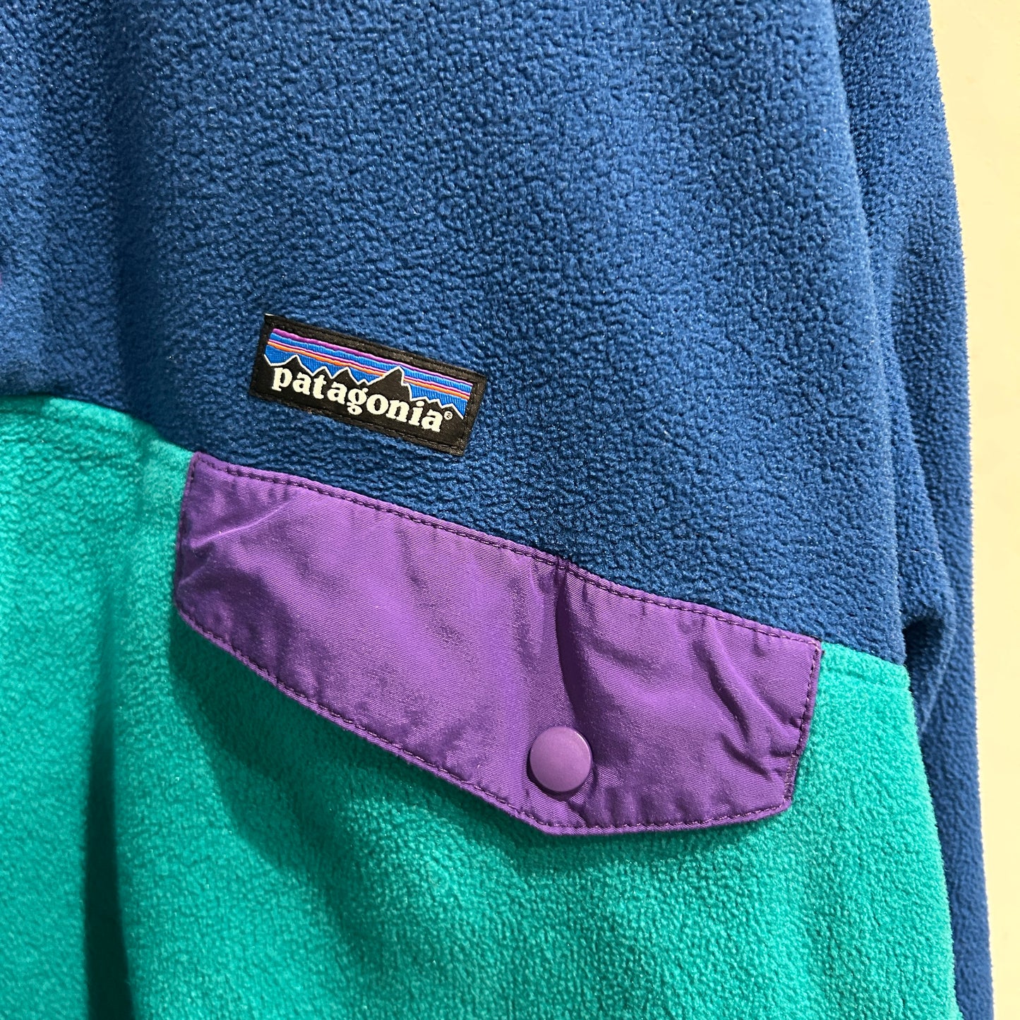 00's Patagonia synshilla Snap-T パタゴニア シンチラ スナップT 青 緑 紫(M)/C0087F-SO