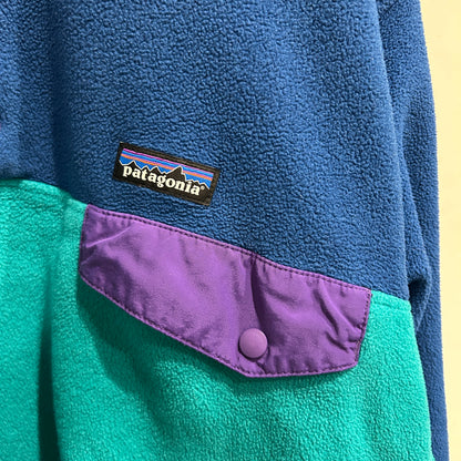 00's Patagonia synshilla Snap-T パタゴニア シンチラ スナップT 青 緑 紫(M)/C0087F-SO