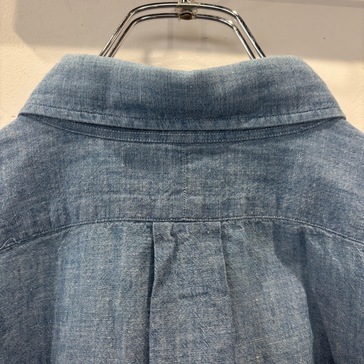 90's Ralph Lauren ラルフローレン シャンブレー・ボタンダウンシャツ USA製(L) /A7813SH-SO