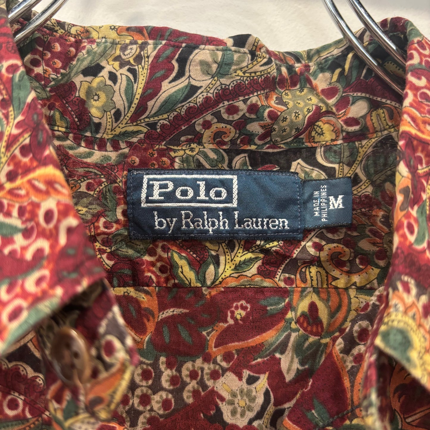 Ralph Lauren ラルフローレン ペイズリー総柄サファリシャツ ワインレッド (M) /B1752SH-SO