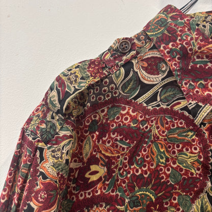 Ralph Lauren ラルフローレン ペイズリー総柄サファリシャツ ワインレッド (M) /B1752SH-SO